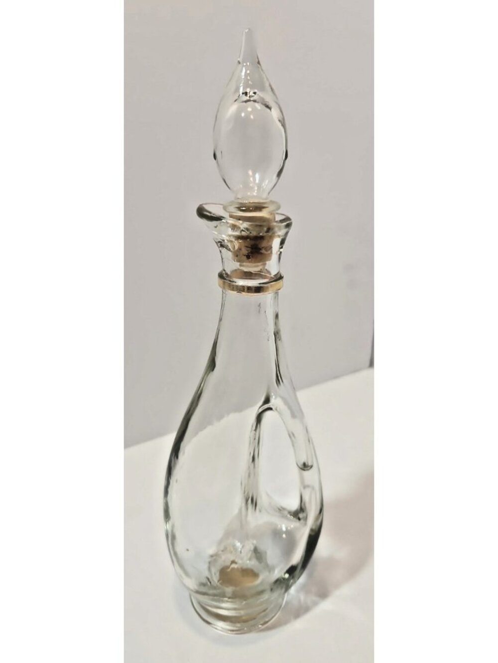 Vintage Avon Skin So Soft Bath Oil Glass Bottle Handle & Top Decanter - 8 oz.